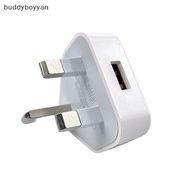 buddyboyyan Mobile Phone Charger Universal Portable 3 Pin USB Charger UK Plug  With 1 USB Ports Travel Charging Device Wall Charger Travel Fast Charging Adapter BYN