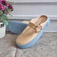 Rumahkaki - Sepatu Sandal Mules Wanita Porto USD Sendal Slop Fuji Jelly Gesper Fashion Korea