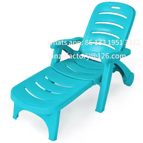 Customizable Sun lounger with castors, replaceable garden lounger/garden chair, folding deck chair w