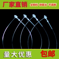 Transparent Round Head Tag String Disposable Hanging Label String Plastic Hand-Pierced Needle Tag St