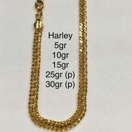 TERLARIS Kalung Black Circle Emas asli - 5 gram Elegan