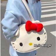 กระเป๋ากระเป๋าสะพายบ่าถุงการ์ตูน Hello Kitty กระเป๋าผ้าใบสบายๆผู้หญิง