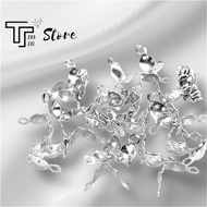 25Pcs Premium Silver 2-Hole Frog Stopper String Clips