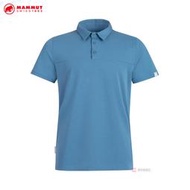 -滿3000免運-MAMMUT 長毛象Trovat Tour Polo 男短袖快乾POLO杉/1017-00031/蒼藍