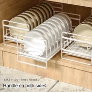Kitchen Dish Storage Rack Built-in Cupboard Dish Rack Kitchen Sink Drainage Rack Single-layer Tableware Rack