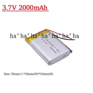 3.7V 2000 mAh 103450     Lipo Battery Polymer Rechargeable Battery For DVD GPS PDA
