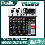 DGNOG - UR04 4-channel mixer with 16 DSP mixing console equipped with Bluetooth 48V phantom power su