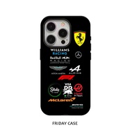 F1 Phone Case for iPhone17 16Pro 15ProMax 14Pro 13 12 13mini Samsung S24 S22 S25 2in1 glossy hard ca
