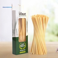 PEK-100Pcs Biodegradable Disposable Drinking Straws Bar Kitchen Drinkware