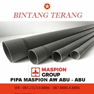 Pipa PVC Maspion meteran 1/2 inch / Pipa Paralon Maspion Aw 1/2"