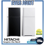 Hitachi R-VG690P7MS [550L] 2 Glass Door Fridge + Free Vacuum Cleaner + Free  Disposal