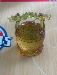 黃色龍紋琉璃聚寶盆