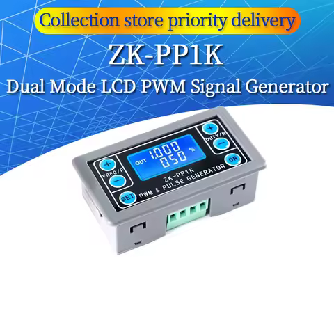 ZK-PP1K Dual Mode LCD PWM Signal Generator 1-Channel 1Hz-150KHz PWM Pulse Frequency Duty Cycle Adjus