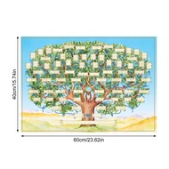 60x40cm Fillable Family Tree Chart 6 Generation Canvas Wall Art Ancestry Family Tree Hanging Wall De
