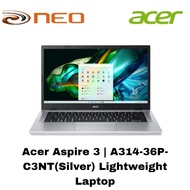 Acer Aspire 3 | A314-36P-C3NT(Silver) Lightweight Laptop - Preloaded 1 Year Microsoft Office 365 Personal