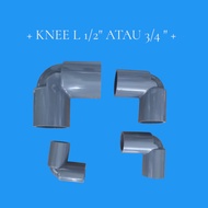 KNEE L 1/2"" OR 3/4" L PIPE CONNECTION/ 1/2" OR 3/4"