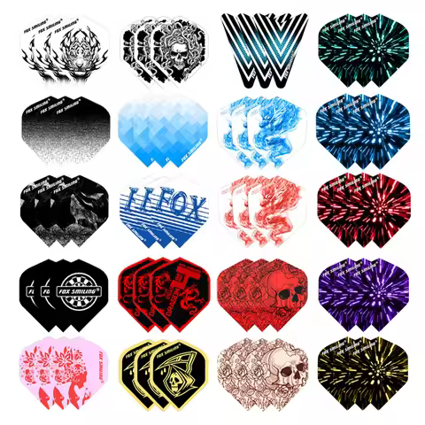 Fox Smiling Dart Flights Set Multiple Styles Colorful PET Darts Flights Professional Dart Accessorie