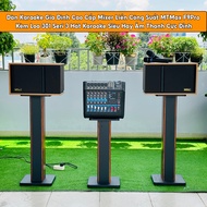 Dàn Karaoke Viền Nâu Tại Gia Mixer Liền F9Pro - F10Pro Công Suất Lớn MTMax  Có Bộ Đẩy M479Pro Kèm Lo
