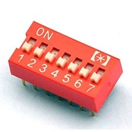7P 7 Position DIP Switch 2.54mm Pitch 7 Row 14 Pin DIP Switch