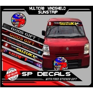 ∈☜Multicab/Every Wagon Windshield Sunstrip sticker decals printed laminated durable high quality
