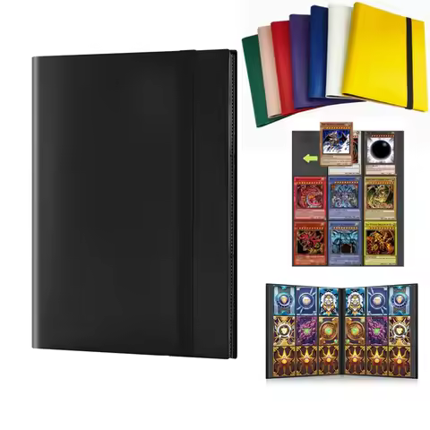 4/9/12-Pocket Trading Card Binder - Holds 160-540 Cards - Durable PP Cover - Ideal for Basketball, B