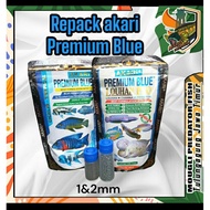 AKARI PREMIUM BLUE & LOUHAN PRO FISH PELLETS 1MM AND 2MM FOOD FOR CHANA PREDATOR ETC.