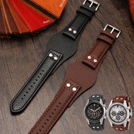* 22mm Genuine Leather Watch Strap for Fossil CH2564 CH2565 CH2891 CH3051 FS4813 ME3102 Men  Rivet Wrist Band Bracelet