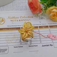 Nathan - Cincin Dubai Terlaris Wanita Dewasa Emas Muda 90 Gram Lapis Emas Model Dubai Bunga Melati
