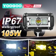 YOOGOO 105W Lampu Sorot Lampu Kerja LED Otomotif Dua Warna For Jeep Offroad Traktor Kapal Motor