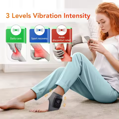Electric Heated Foot Massager and Ankle Massager for Plantar Fasciitis Relief with Portable Heat The