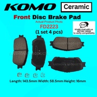 *Ceramic* KOMO Toyota Alphard H10, Caldina ST246 Front Disc Brake Pad