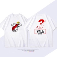 Dwyane Wade 3 Miami Heat NBA Basketball Men's T-Shirt, Cool Distro Men's Top