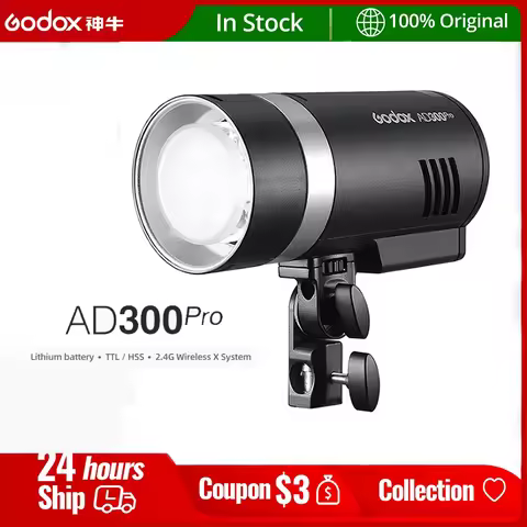 Godox AD300Pro Outdoor Flash Light 300Ws TTL 2.4G 1/8000 HSS with 2600mAh Battery for Canon Nikon So