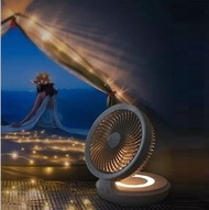 4000mAh USB 可充電 LED 折疊高速強力轉動迷你風扇 ybmckp 4000mAh USB Rechargeable LED Folding High speed Strong Wing 
