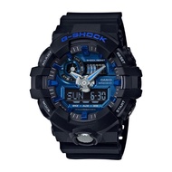 CASIO G-SHOCK GA-710-1A2JF [GARISH COLOR Black X Blue] Round Watch Black Digital Analog  Synthetic
