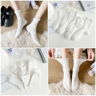 SET of 5 Pairs of Vintage Korean Style Women's High Collar Socks in Bright Colors TAT19 stokin perem