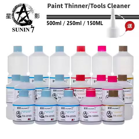 SUNIN 7 Paint Thinner for Oil-based Lacquer Paints Dilute Cleaner Tools for Military Model Painting 