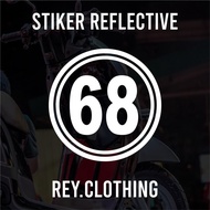 CUTTING STICKER NUMBER 68 WHITE