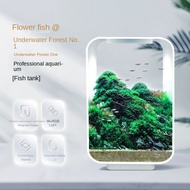 thermometerfish tanklight aquariumterrariumair pumpFlower Fish Desktop Smart Betta Tank Mini Acrylic Betta Tank Small Ecological Fish Globe Super White Small Fish Tank