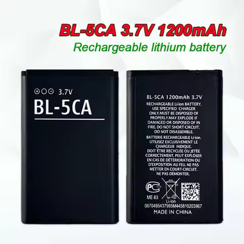 BL-5CA BL 5CA 3.7V Battery Lithium for Nokia 1110i 1110 1200 1600 5030 1208 1209 2700C 1680C 1682 75