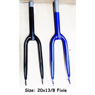 Fork basikal fixie 700, 24x1.50 , 20x13/8 thread dan threadless sesuai untuk basikal fixie dan racing
