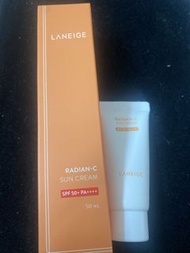包平郵 Laneige radian c sun cream 50ml + 20ml