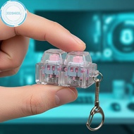 xo94ol LED Crystal Keycap Fidget Toy Portable Keyboard Sensory Keychain Stress Relief Gadget for Adu