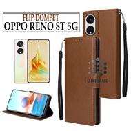 Case HP OPPO RENO 8T 5G FLIP WALLET LEATHER WALLET LEATHER SOFTCASE PREMIUM FLIP COVER Saung Open TUTUP FLIP CASE OPPO RENO 8T 5G