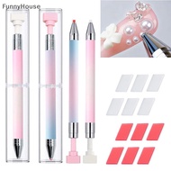【FKSG】 Macaron Gradient Diamond Painting Pen With Wax Refillable Wax Pen Rotating Glue Point Drill P
