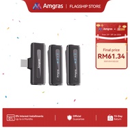 Amgras SoundMeta II Ultra Lavalier Wireless Microphone Noise Cancelling Ultra-Light Live Broadcast/V