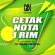 CETAK NOTA - NOTA 1 RIM - NOTA KONTAN - 2PLY UKURAN 1/4 MURAH