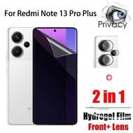 2 in 1 Redmi Note 13 Pro Plus Soft Anti-spy Privacy Hydrogel Screen Protector For Xiaomi Redmi Note 