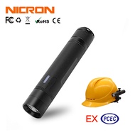 NICRON ไฟฉาย EXB91แบบบางป้องกันการระเบิด270LMไฟฉาย IP67ระยะลำแสง175 EXB91ไฟฉายป้องกันการระเบิดสำหรับ