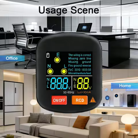 Digital Display Smart Socket Tester Outlet Checker Voltage Detector Plug Ground Zero Line 30mA RCD G